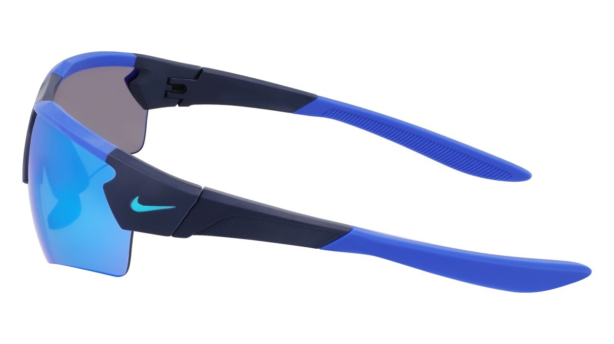 Sonnenbrillen Nike NIKE CLOAK DUO EV24036 (410) farbe matte obsidian / blue mirror form rechteckig gläser grey w/ blue mirror (max+)
