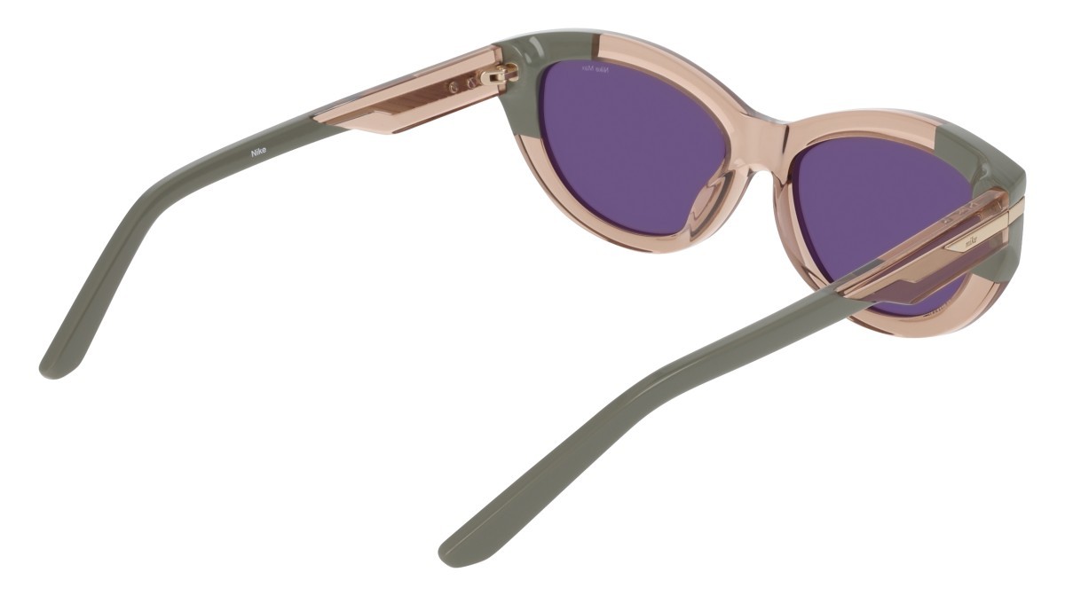 Sonnenbrillen Nike NIKE CRESCENT FAWN IH0918X (200) farbe sand / green form cat-eye gläser solid g15 (max+)