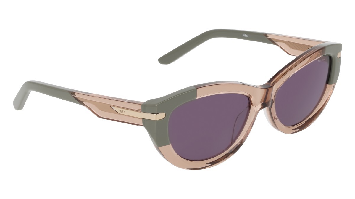 Sonnenbrillen Nike NIKE CRESCENT FAWN IH0918X (200) farbe sand / green form cat-eye gläser solid g15 (max+)