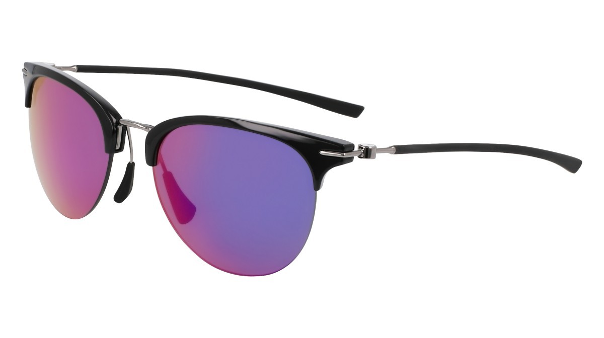Sonnenbrillen Nike NIKE DIVOT EV24038 (012) farbe black / infrared mirror form rund gläser grey w/ infrared mirror (max+)