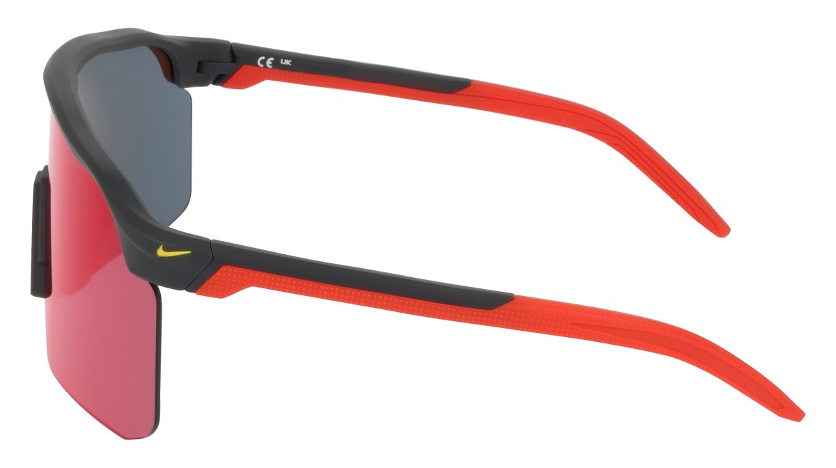 Occhiali da sole Nike NIKE EXPEDITION SHIELD IB6562X (200) colore matte dark smoke grey /red mir forma mask lenti grey w/ red mirror (max+)