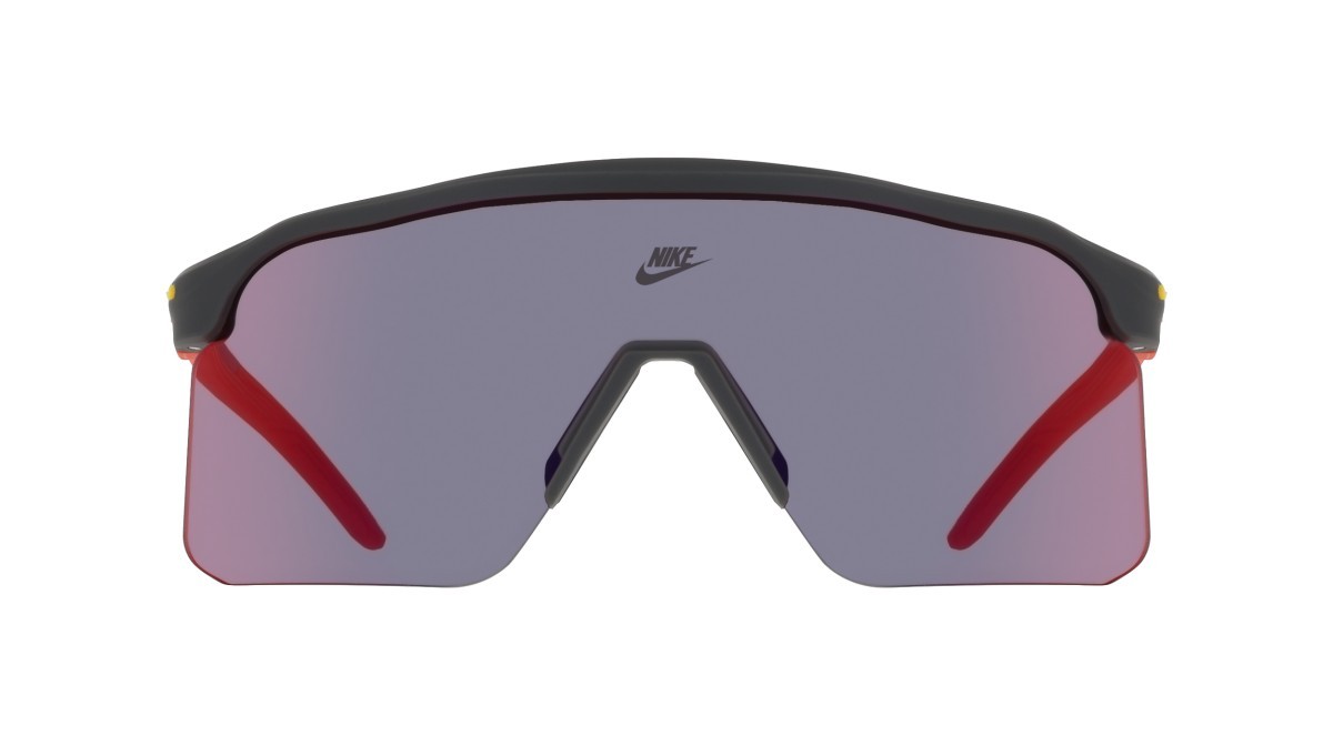 Occhiali da sole Nike NIKE EXPEDITION SHIELD IB6562X (200) colore matte dark smoke grey /red mir forma mask lenti grey w/ red mirror (max+)