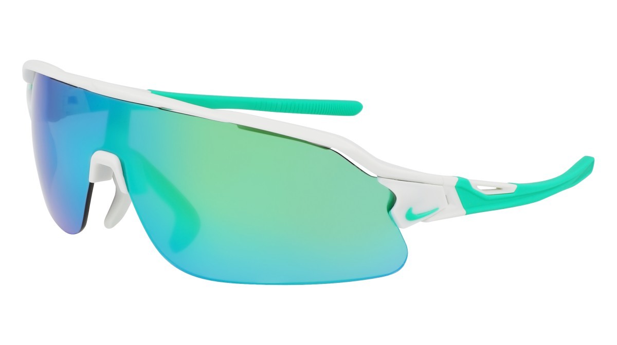 Sonnenbrillen Nike NIKE FLYFREE SHIELD N IU8026X (907) farbe mat lt silver / gren mir/ volt form maske gläser grey w/ green mirror (max pro)
