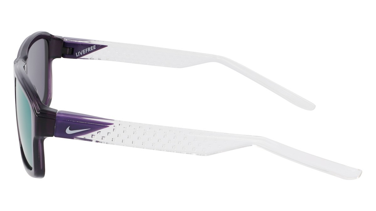 Sonnenbrillen Nike NIKE LIVEFREE TEMPO EV24044 (553) farbe dark raisin / purple mirror form rechteckig gläser grey w/ violet mirror