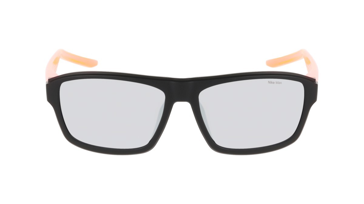 Sunglasses Nike NIKE LIVEFREE TEMPO N IU8040X (011) color matte black / chrome mirror shape rectangular lenses grey with silver flash