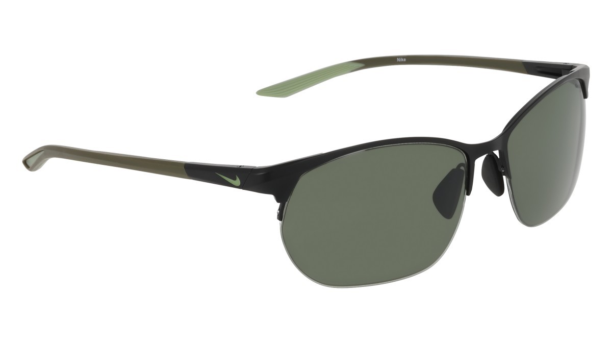 Sonnenbrillen Nike NIKE MODERN METAL ZONE N IU3289X (011) farbe matte black / green form rechteckig gläser green (max+)