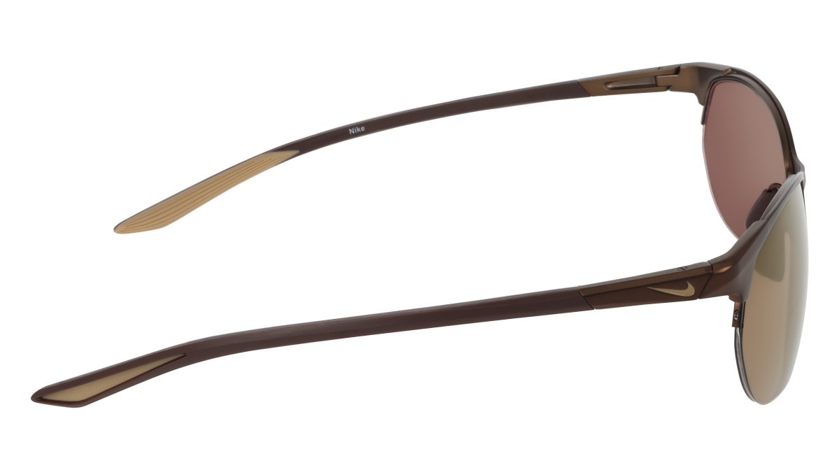 Sonnenbrillen Nike NIKE MODERN METAL ZONE N IU3289X (201) farbe brushed walnut / amber mirror form rechteckig gläser brown w/ amber mirror (max+)