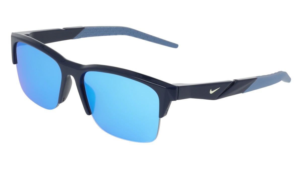 Sonnenbrillen Nike NIKE RADEON WARE IR4369X (410) farbe midnight navy / blue mirror form rechteckig gläser grey w/ blue mirror