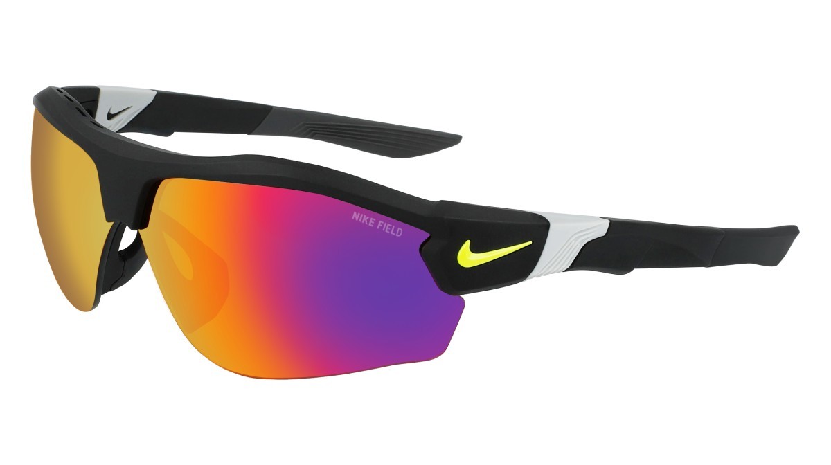 Occhiali da sole Nike NIKE SHOW X3 E DJ2032 (013) colore matte black/volt/field tint forma rettangolare lenti matte black/volt/field tint