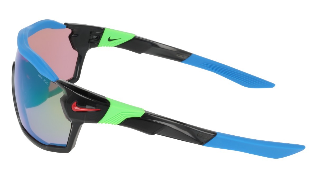 Sunglasses Nike NIKE SHOW X RUSH E DZ7369 (060) color anthracite / road green mirror shape mask lenses road tint w/ green mirror