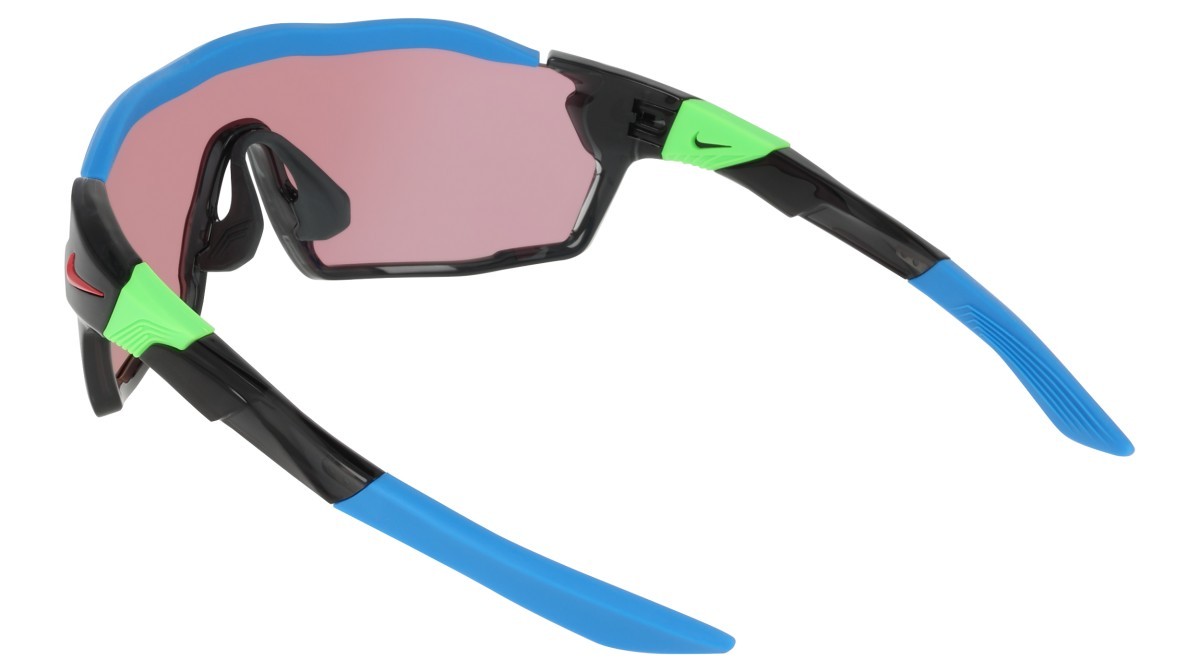 Sunglasses Nike NIKE SHOW X RUSH E DZ7369 (060) color anthracite / road green mirror shape mask lenses road tint w/ green mirror