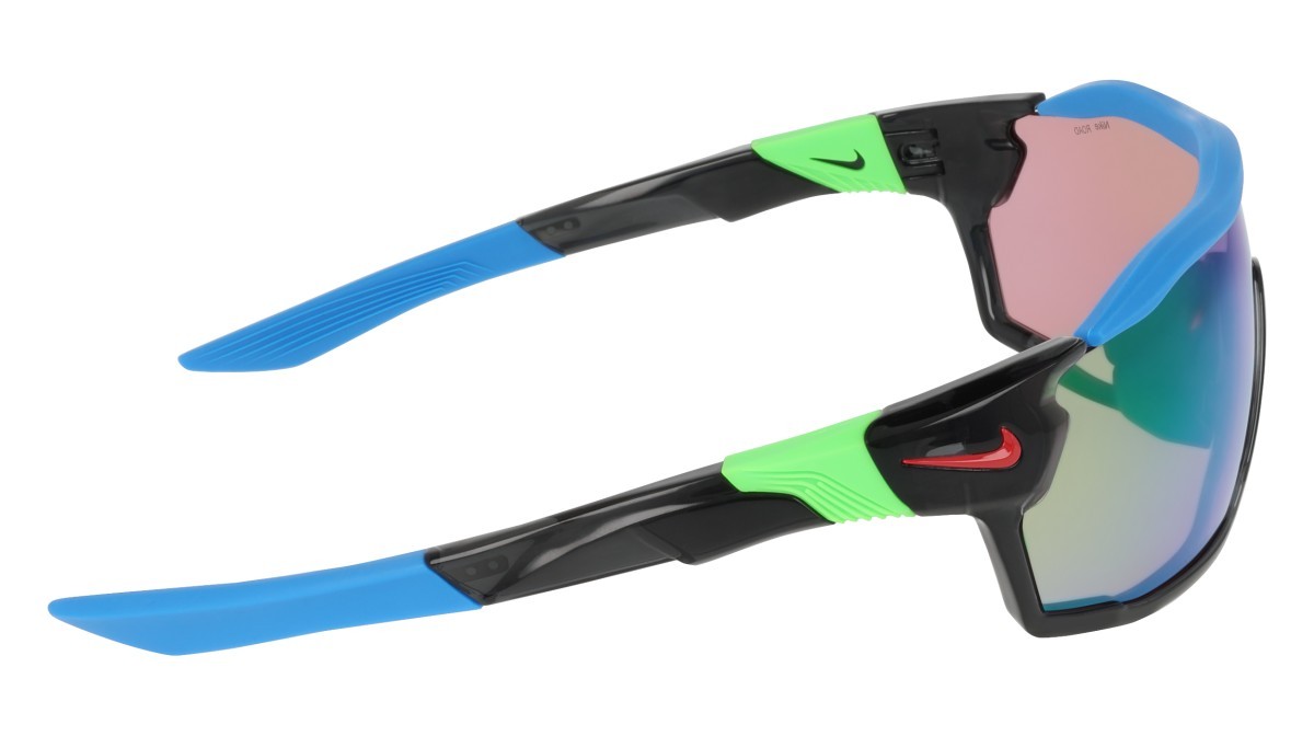 Sunglasses Nike NIKE SHOW X RUSH E DZ7369 (060) color anthracite / road green mirror shape mask lenses road tint w/ green mirror