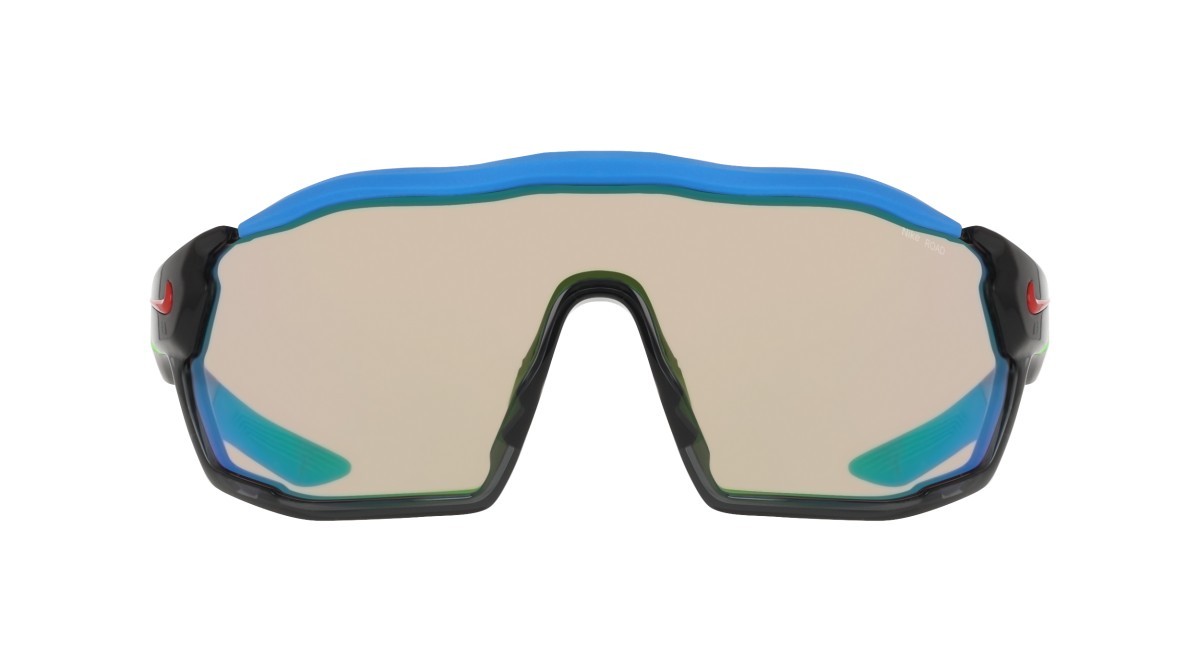 Sunglasses Nike NIKE SHOW X RUSH E DZ7369 (060) color anthracite / road green mirror shape mask lenses road tint w/ green mirror