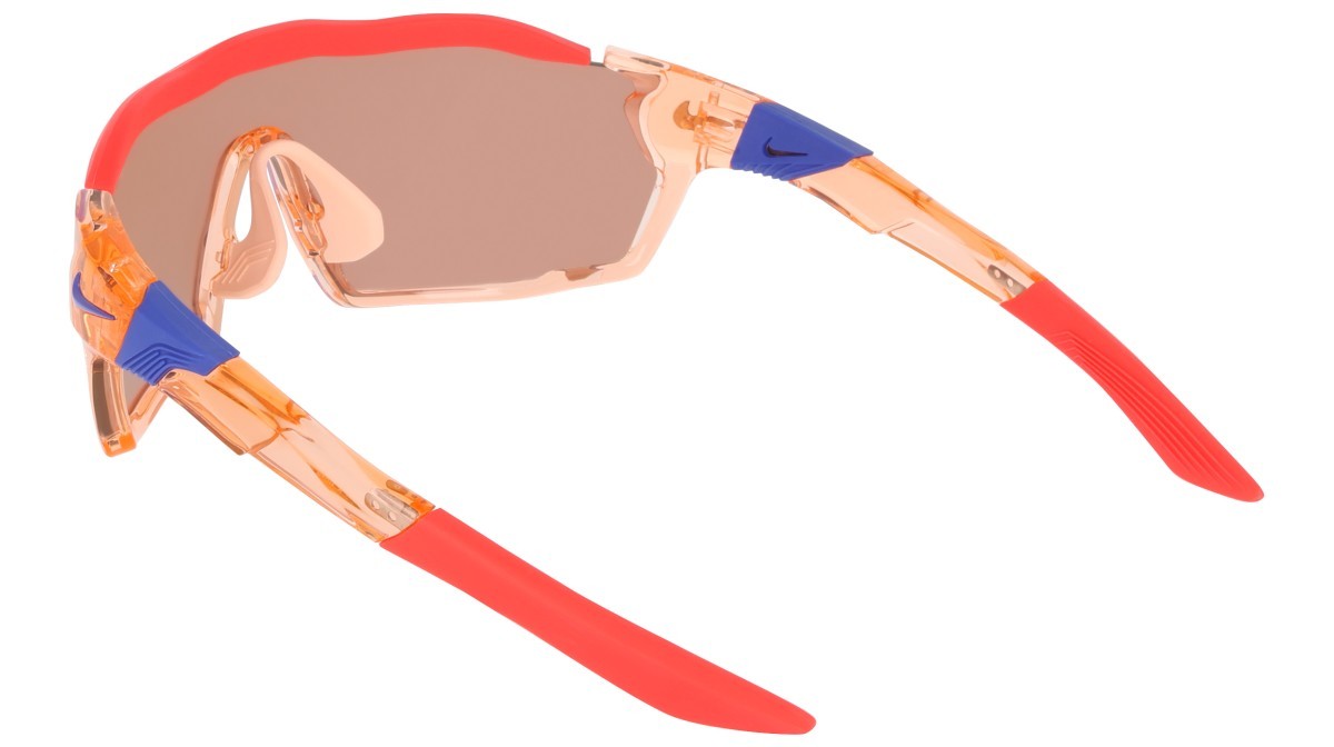 Sunglasses Nike NIKE SHOW X RUSH E DZ7369 (814) color crimson tint / road blue mir shape mask lenses road tint w/ blue mirror