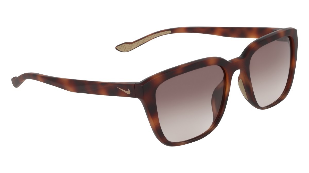 Sonnenbrillen Nike NIKE TEMPER FLAIR IF1055X (220) farbe matte tortoise / brown form quadratisch gläser brown gradient
