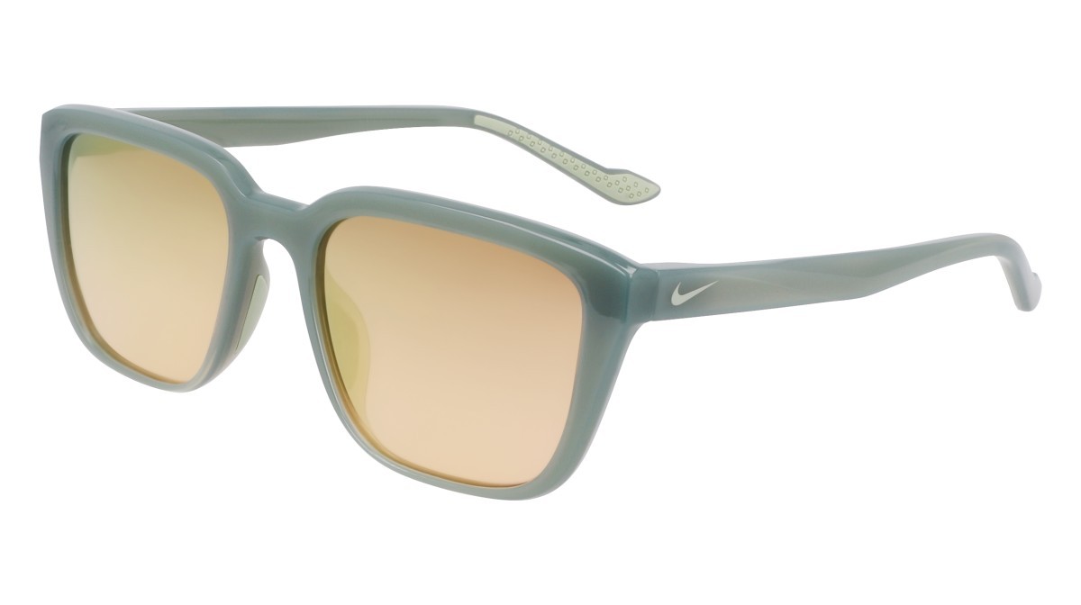 Sonnenbrillen Nike NIKE TEMPER FLAIR IF1055X (338) farbe vintage green / rose gold mir form quadratisch gläser brown gradient w/ rose gold glash
