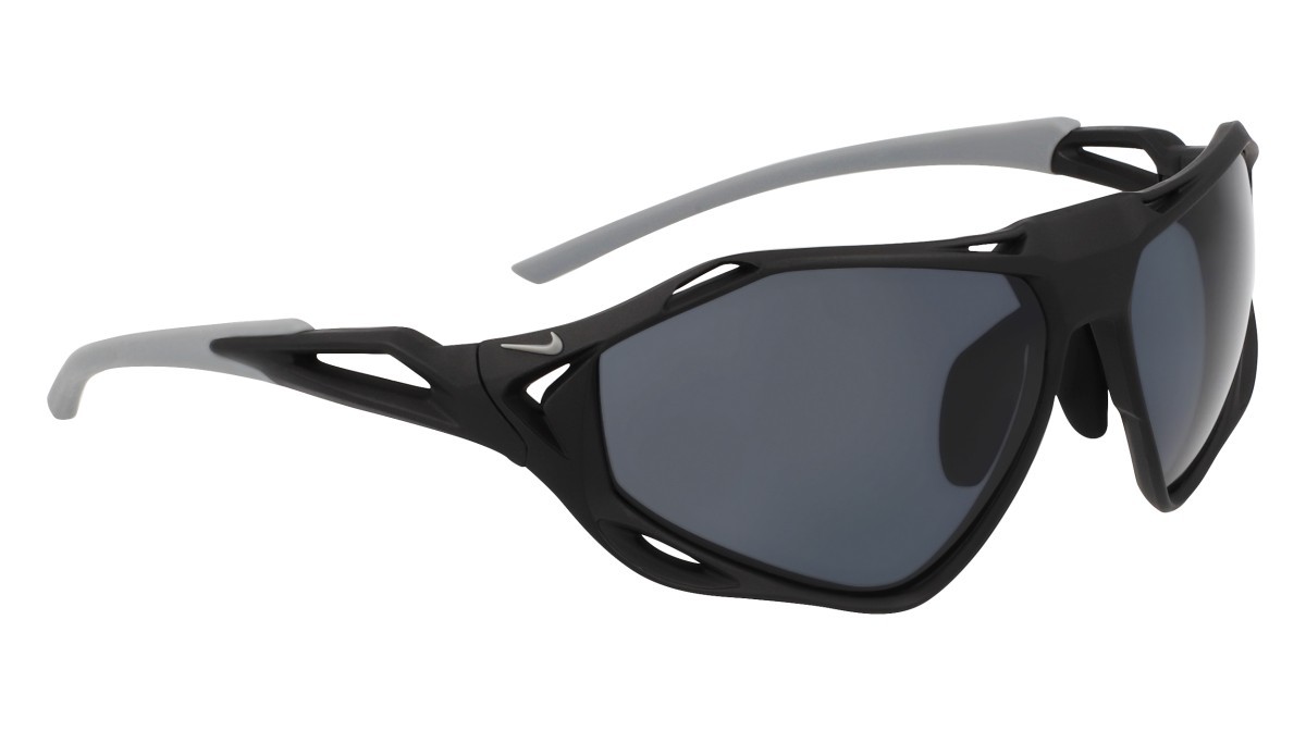 Sunglasses Nike NIKE ZEUS RISE IF1120X (010) color matte black / grey shape rectangular lenses dark grey (max+)