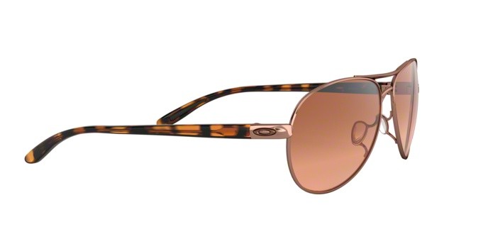 Sonnenbrillen Oakley Feedback OO 4079 (407901) farbe rose gold form aviator gläser vr50 brown gradient