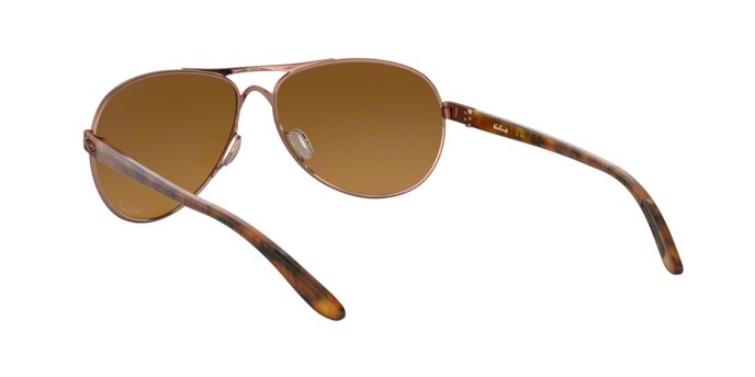 Sonnenbrillen Oakley Feedback OO 4079 (407914) farbe rose gold form aviator gläser brown gradient polar