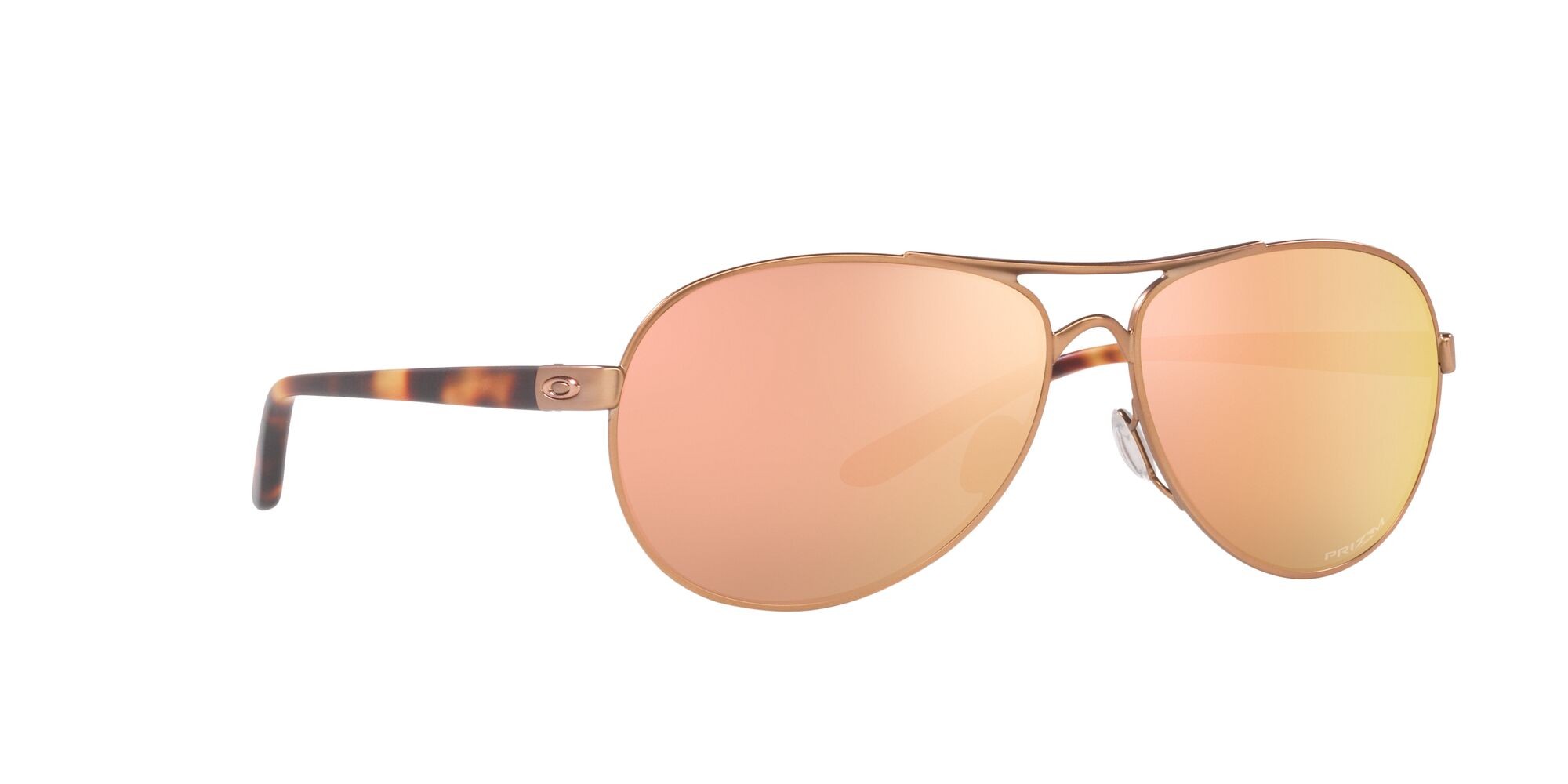 Occhiali da sole Oakley Feedback OO 4079 (407944) colore rose gold satinato forma ovale lenti prizm rose gold