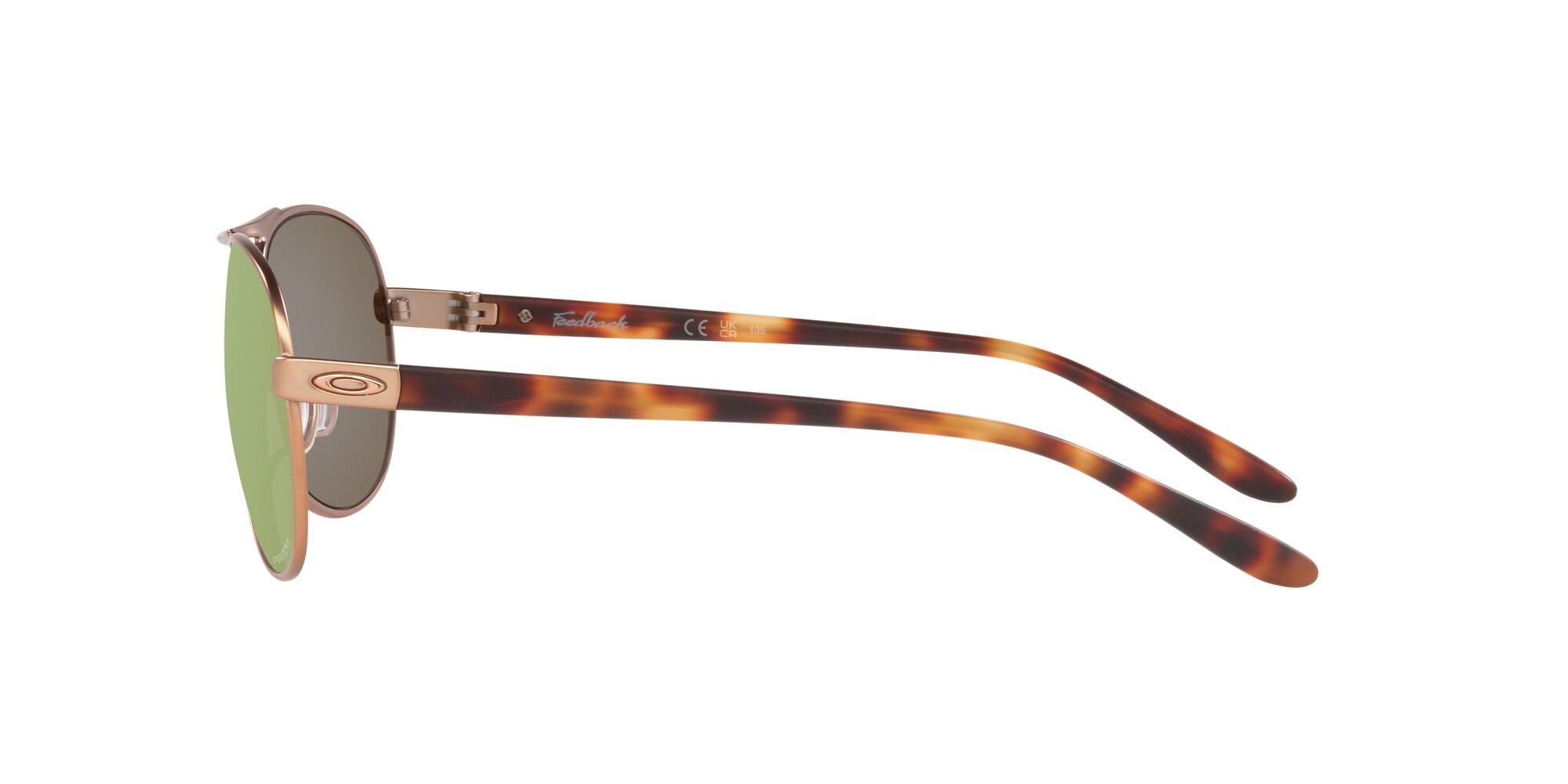 Occhiali da sole Oakley Feedback OO 4079 (407944) colore rose gold satinato forma ovale lenti prizm rose gold