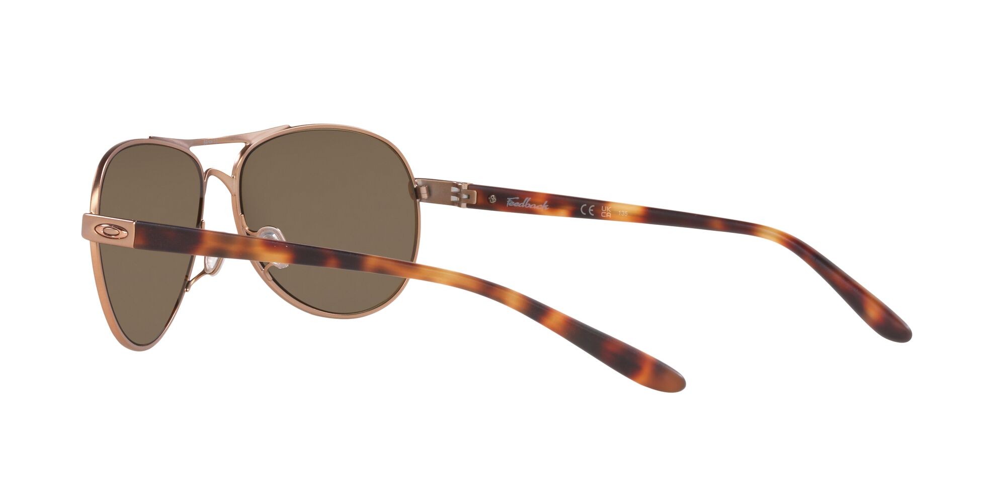 Occhiali da sole Oakley Feedback OO 4079 (407944) colore rose gold satinato forma ovale lenti prizm rose gold