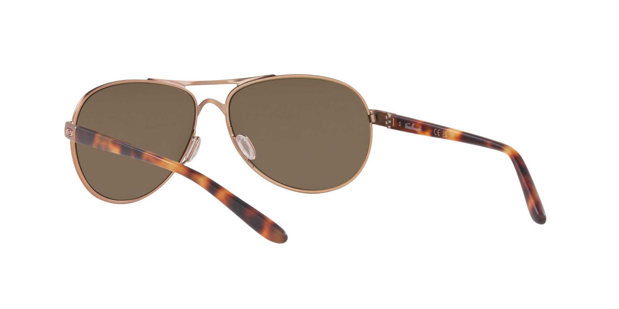 Occhiali da sole Oakley Feedback OO 4079 (407944) colore rose gold satinato forma ovale lenti prizm rose gold