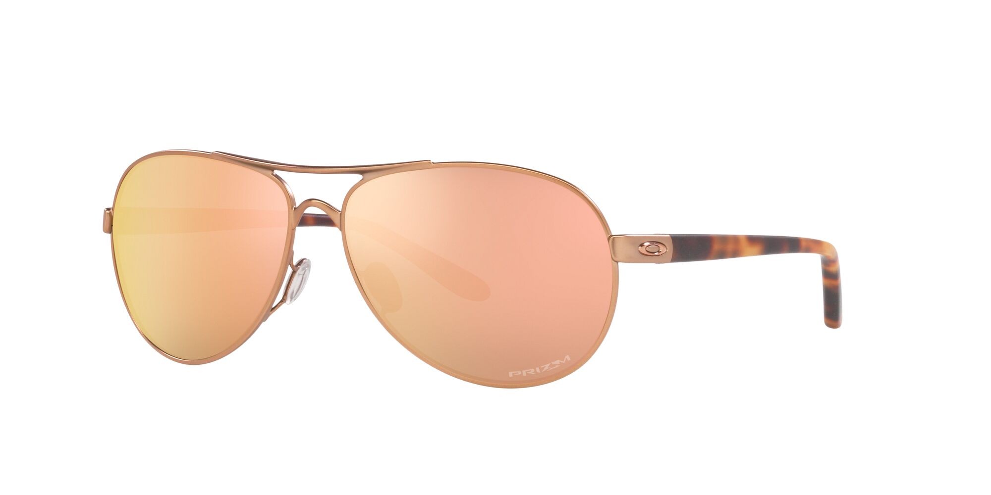 Occhiali da sole Oakley Feedback OO 4079 (407944) colore rose gold satinato forma ovale lenti prizm rose gold