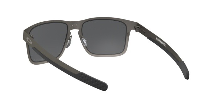 Sonnenbrillen Oakley Holbrook metal OO 4123 (412306) farbe matte gunmetal form quadratisch gläser prizm black polarized