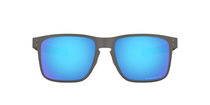 Sonnenbrillen Oakley Holbrook metal OO 4123 (412307) farbe matte gunmetal form quadratisch gläser prizm sapphire polarized