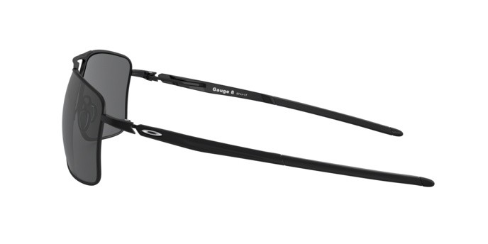 Sonnenbrillen Oakley Gauge 8 OO 4124 (412401) farbe matte black form rechteckig gläser grey