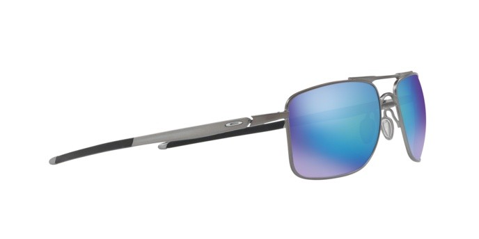 Sonnenbrillen Oakley Gauge 8 OO 4124 (412406) farbe matte gunmetal form rechteckig gläser prizm sapphire polarized