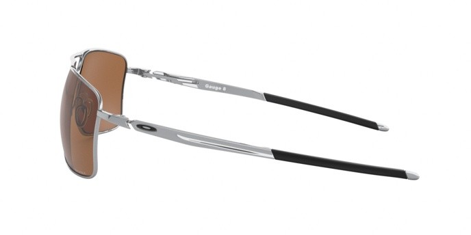 Sonnenbrillen Oakley Gauge 8 OO 4124 (412409) farbe polished chrome form rechteckig gläser prizm tungsten polarized