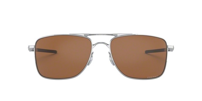 Sonnenbrillen Oakley Gauge 8 OO 4124 (412409) farbe polished chrome form rechteckig gläser prizm tungsten polarized