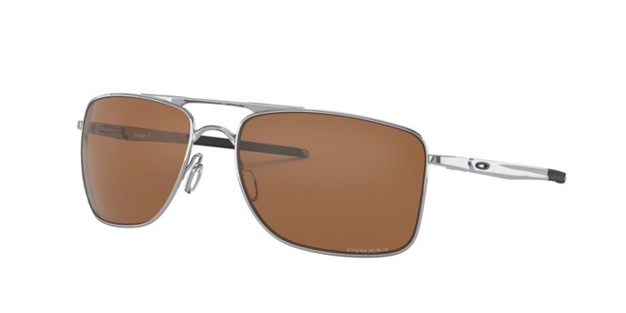 Sonnenbrillen Oakley Gauge 8 OO 4124 (412409) farbe polished chrome form rechteckig gläser prizm tungsten polarized