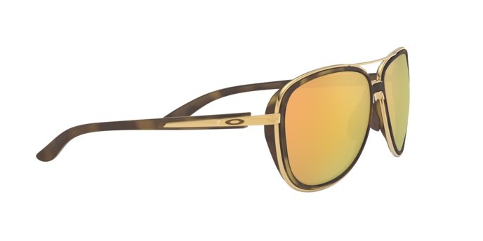 Sonnenbrillen Oakley Split time OO 4129 (412914) farbe brown tortoise/gold form aviator gläser prizm rose gold polarized