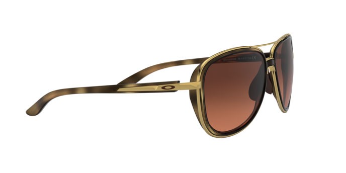 Sonnenbrillen Oakley Split time OO 4129 (412918) farbe brown tortoise form aviator gläser prizm brown gradient