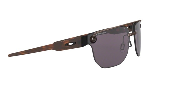 Sonnenbrillen Oakley Chrystl OO 4136 (413601) farbe satin toast form quadratisch gläser prizm grey