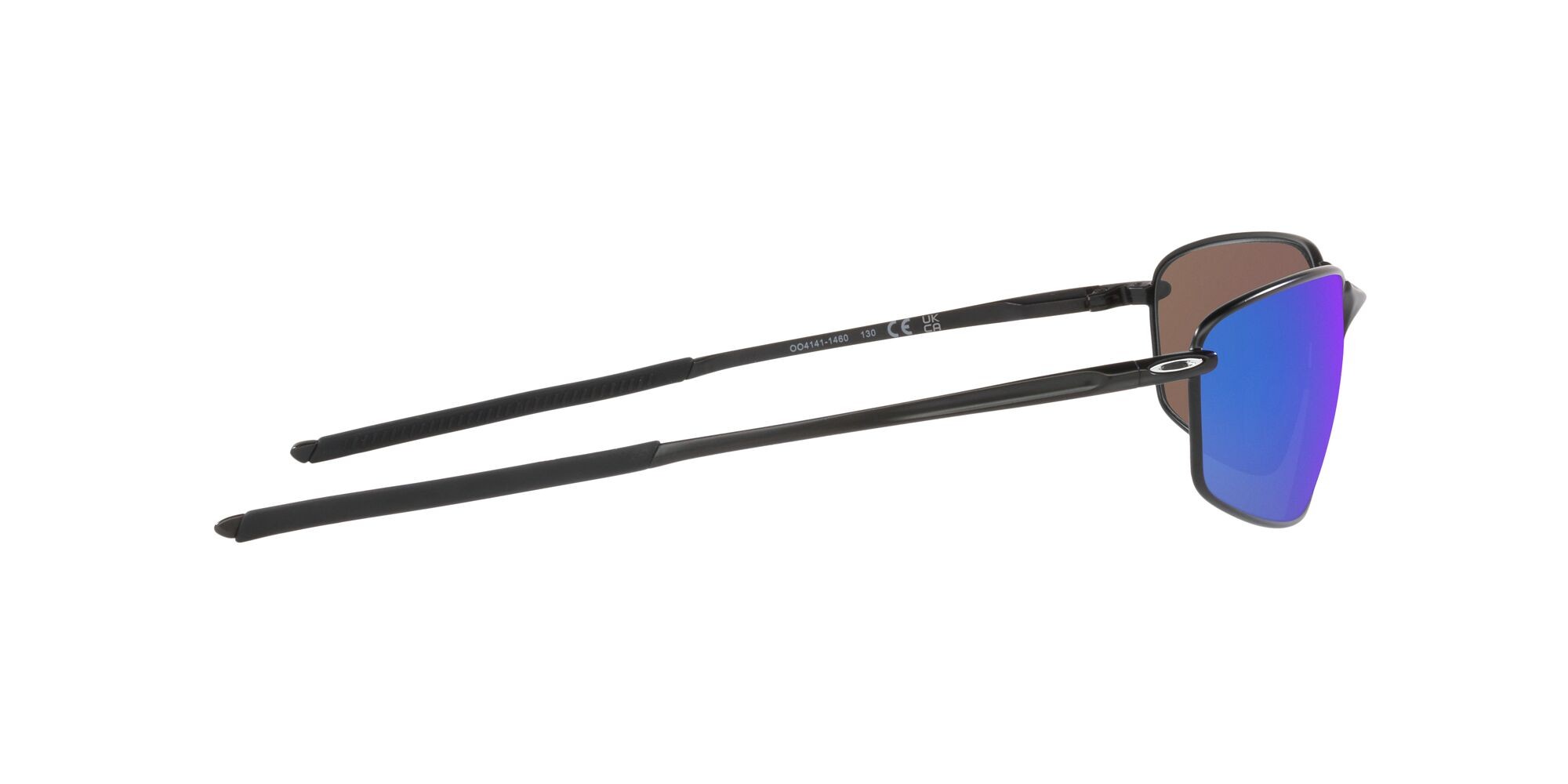 Sonnenbrillen Oakley Whisker OO 4141 (414114) farbe nero satinato form oval gläser prizm sapphire
