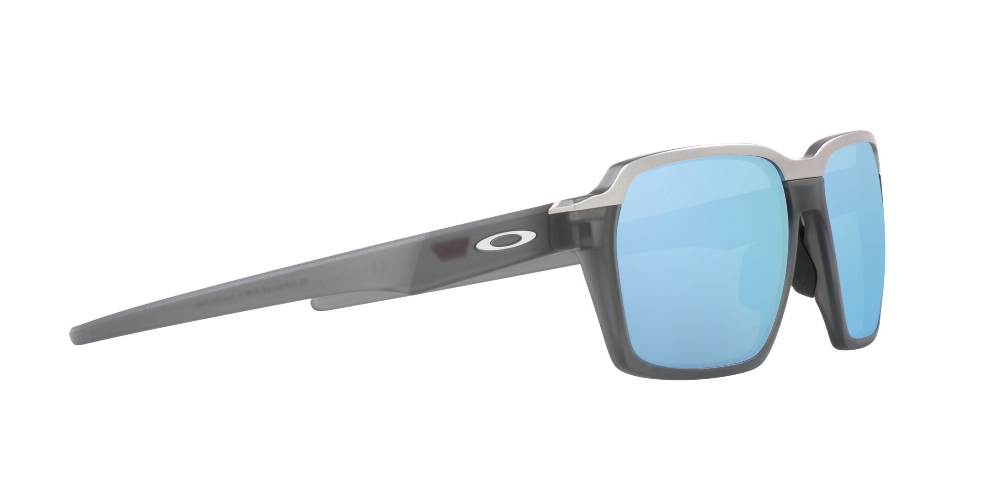 Sonnenbrillen Oakley Parlay OO 4143 (414312) farbe grigio fumo opaco form rechteckig gläser prizm deep water polarized