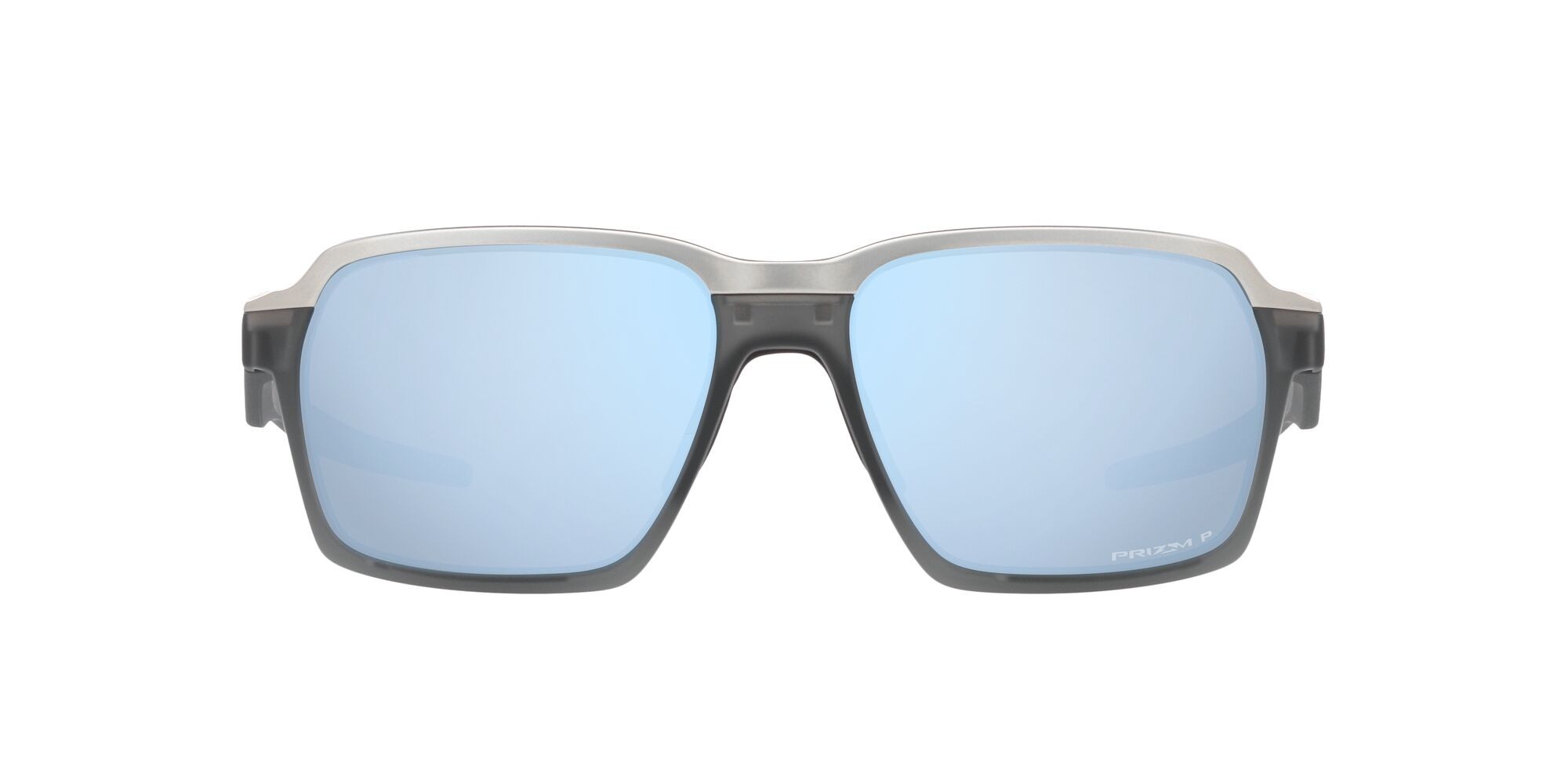 Sonnenbrillen Oakley Parlay OO 4143 (414312) farbe grigio fumo opaco form rechteckig gläser prizm deep water polarized