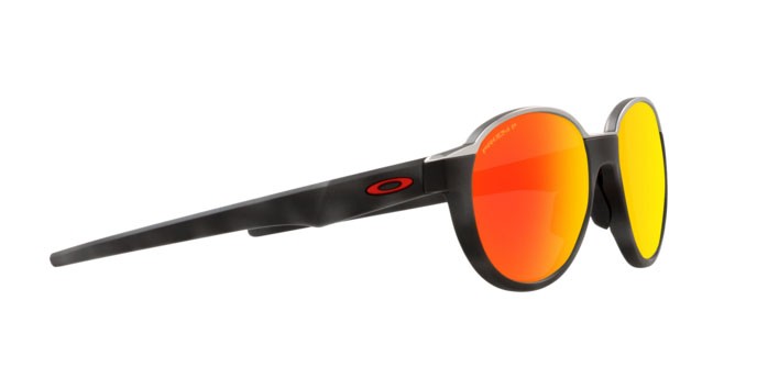 Sunglasses Oakley Coinflip OO 4144 (414404) color matte black camo shape round lenses prizm ruby polarized