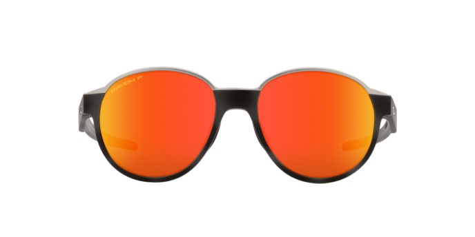 Sunglasses Oakley Coinflip OO 4144 (414404) color matte black camo shape round lenses prizm ruby polarized