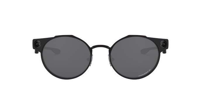 Occhiali da sole Oakley Deadbolt OO 6046 (604603) colore satin black forma rotondo lenti prizm black polarized