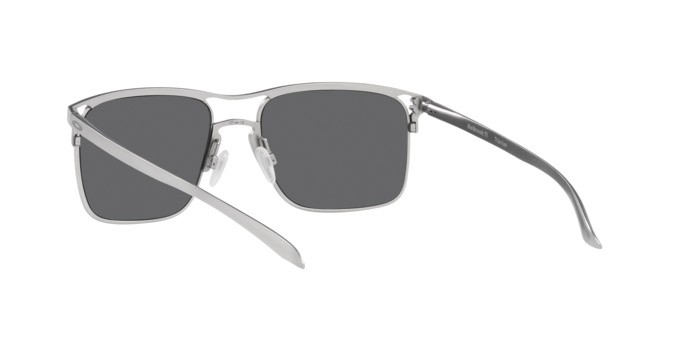 Sonnenbrillen Oakley Holbrook TI OO 6048 (604801) farbe satin chrome form quadratisch gläser prizm black