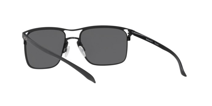 Sonnenbrillen Oakley Holbrook TI OO 6048 (604802) farbe satin black form quadratisch gläser prizm black polarized