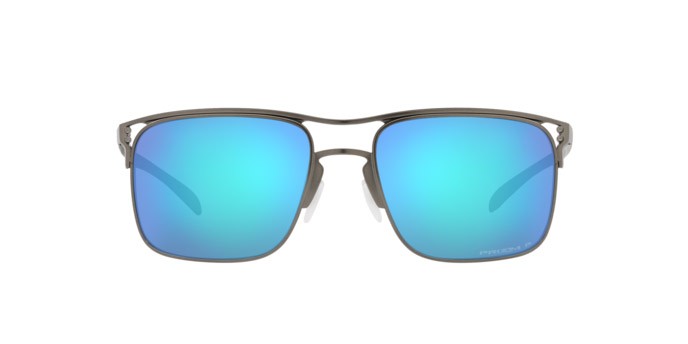 Sunglasses Oakley Holbrook TI OO 6048 (604804) color matte gunmetal shape square lenses prizm sapphire polar