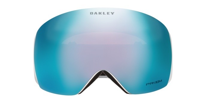 Skibrillen und Snowboard masken Oakley Flight Deck L OO 7050 (705091) farbe matte white form unregelmäßig gläser prizm snow sapphire