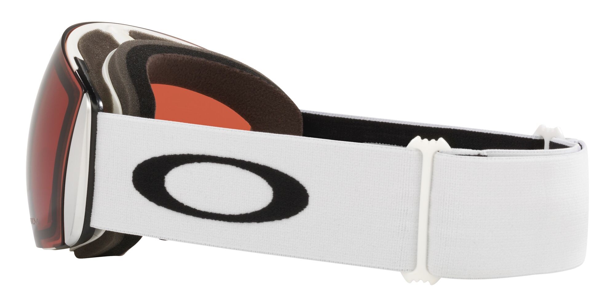 Skibrillen und Snowboard masken Oakley Flight Deck L OO 7050 (7050B9) farbe bianco opaco form maske gläser prizm snow garnet