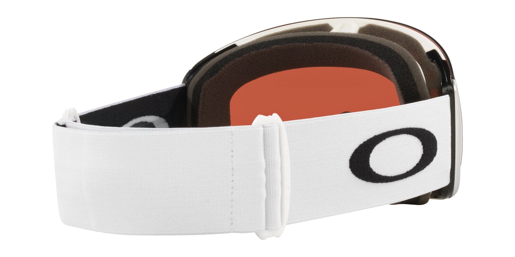 Skibrillen und Snowboard masken Oakley Flight Deck L OO 7050 (7050B9) farbe bianco opaco form maske gläser prizm snow garnet